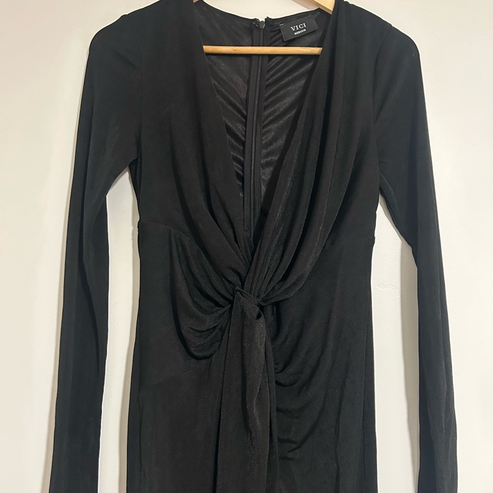 Vici Shimmering Black Dress